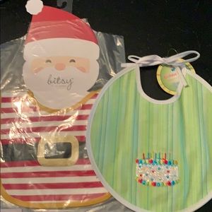 Bitsy Santa bib & Stephan Baby Birthday bib. 🎅🏻